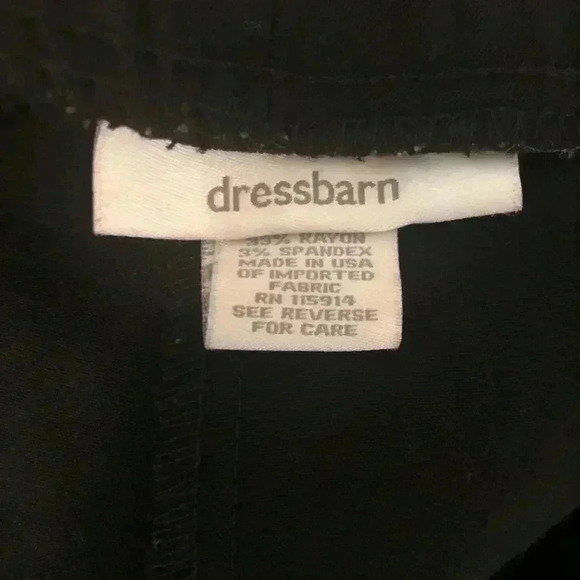 Dress Barn Sz 16 Black Career Dress Pants Zip Side Bootcut Stretch - Picture 3 of 4